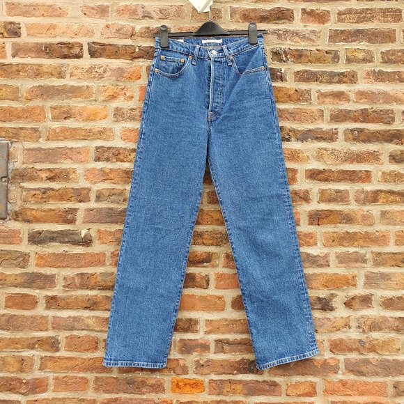 Levi's Ribcage Straight Ankle Jeans Blue W27 L29. - Picture 5 of 14